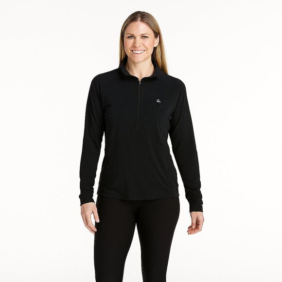 Paradox Merino Blend 1/2 Zip Pullover Sweater L Black Outdoorcore Base Layer - Picture 1 of 16